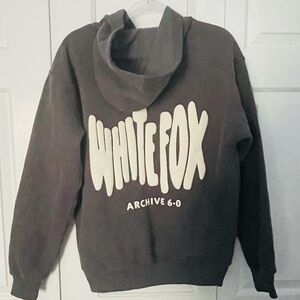 White Fox Hoodie with Bold Logo